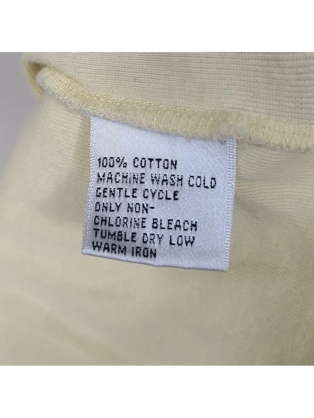 Talbots Light Yellow Pleated Half Button Down Cotton Shirt S